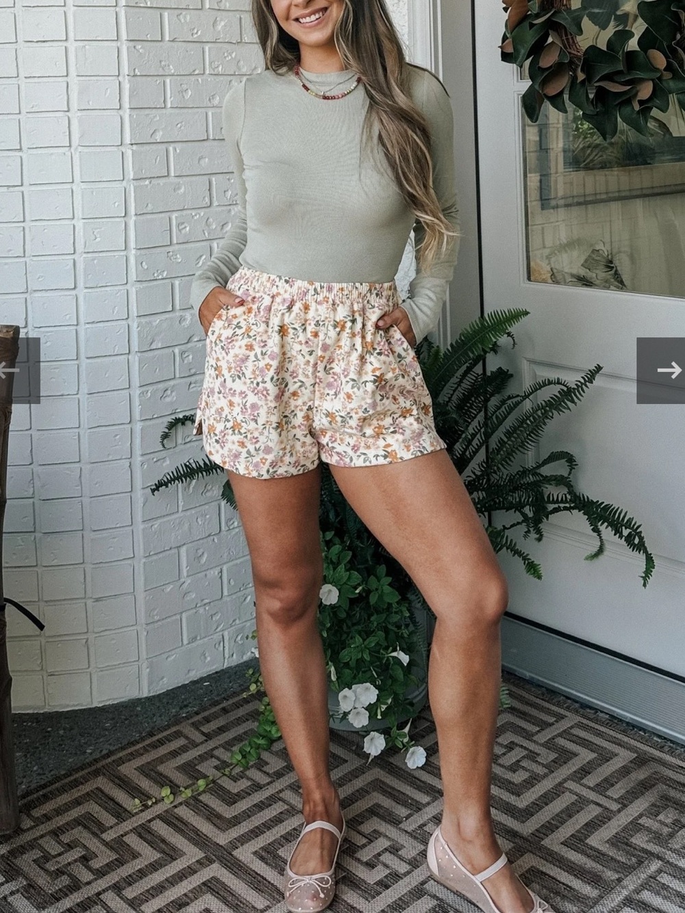 Sadie & Sage Floral Baby Corduroy Shorts